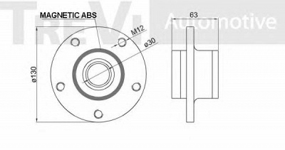 TREVI AUTOMOTIVE wb1107 -  Комплект подшипника ступицы колеса